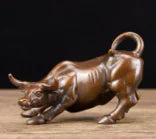 Bronze Fengshui Wealth Fierce Bull OX Statue