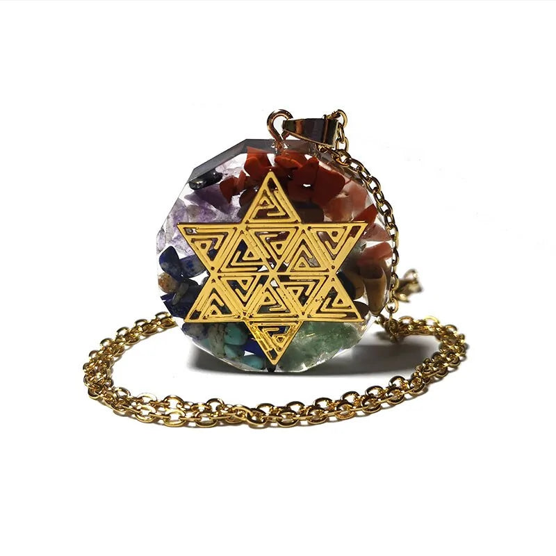 Chakra Metatron Energy Pendant Necklace